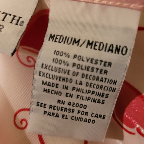 Jaclyn Smith Valentine Heart Chemise Slip Nightie size Medium - Picture 8 of 8